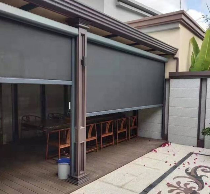 500cm Electric Blackout Shades Light Filtering 110V Outdoor Roller