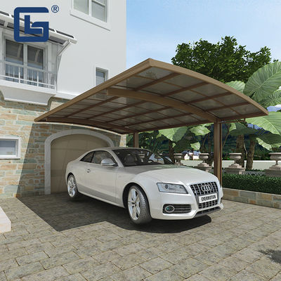 UV Protection Metal Frame Carport Kits Polycarbonate Aluminium Cantilever 3mm Thickness