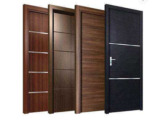 Scratchproof Interior Solid Plywood Door Sapele With Accessories