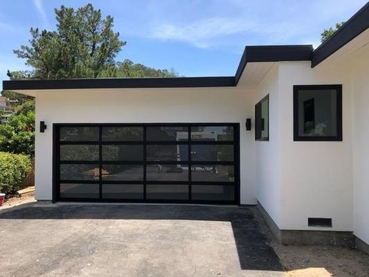 800N Industrial Modern Glass Garage Doors Dust Resistant 30mm Panel thickness