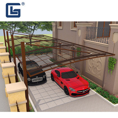 M Shaped Aluminum Polycarbonate Carport Canopy Outdoor Fireproof