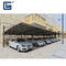 Curved Roof 2 Car Metal Carport Kits / Aluminum Car Parking Shed Wind Resistant