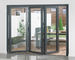 Insulated Aluminum Framed Door Patio Accordion Folding Glass 10mm thickness