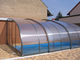 4mm Aluminum Polycarbonate Swimming Pool Cover Telescopic Sunroom Enclosure Bronze