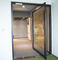 Modern Aluminium Pivot Entry Doors Black Internal Glass Thermal Break AS2047 Anodized