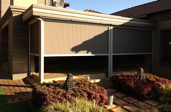 Motorized Electric Roller Blind Aluminum Outdoor Shades Sunfree